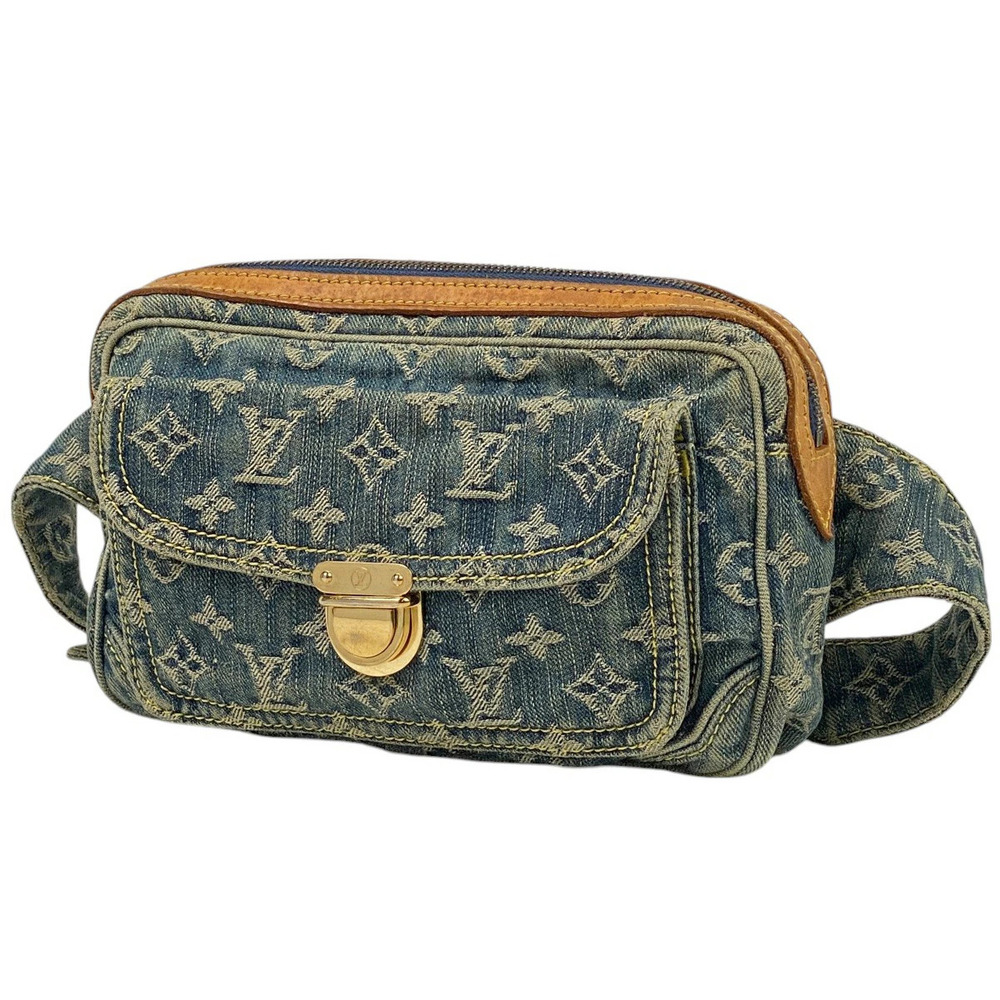 Louis Vuitton Bum Bag Waist Body Bum Crossbody Belt Denim Blue